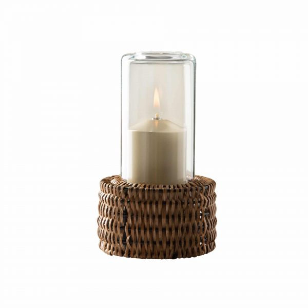 Nour rattan light with clear glass