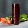 Ubi flame brown with color glass red