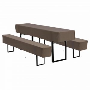 Beer table and bench covers set short