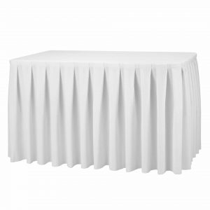 Buffet Apron/Skirting box pleat closed.